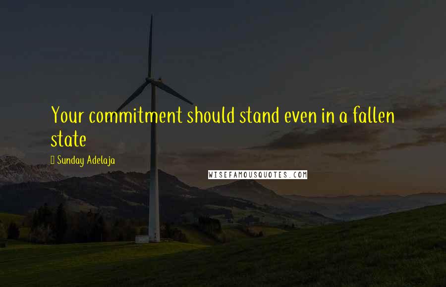 Sunday Adelaja Quotes: Your commitment should stand even in a fallen state