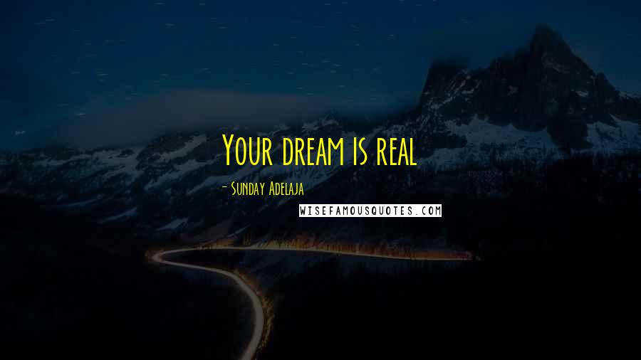 Sunday Adelaja Quotes: Your dream is real