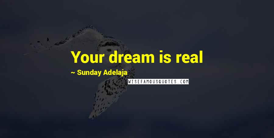 Sunday Adelaja Quotes: Your dream is real