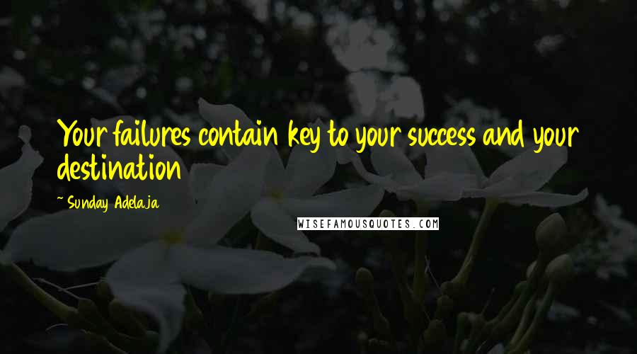 Sunday Adelaja Quotes: Your failures contain key to your success and your destination