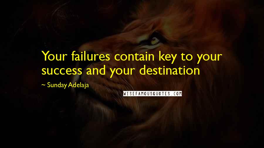 Sunday Adelaja Quotes: Your failures contain key to your success and your destination