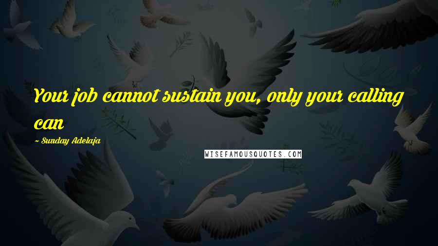 Sunday Adelaja Quotes: Your job cannot sustain you, only your calling can