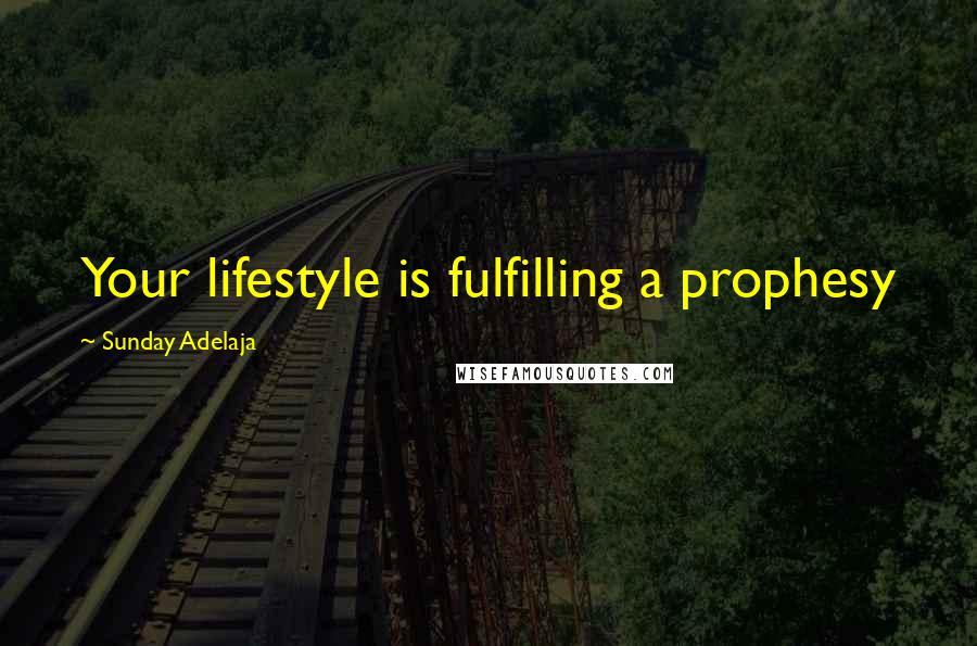 Sunday Adelaja Quotes: Your lifestyle is fulfilling a prophesy