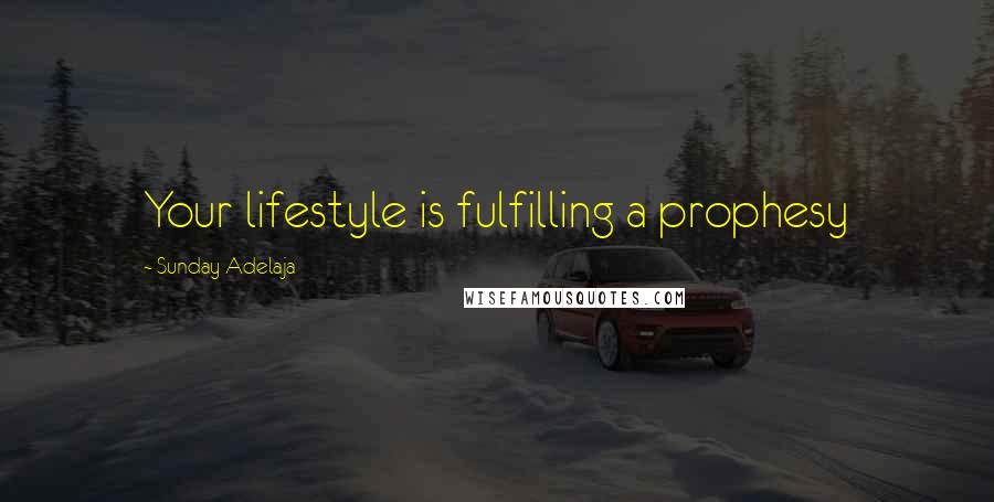 Sunday Adelaja Quotes: Your lifestyle is fulfilling a prophesy