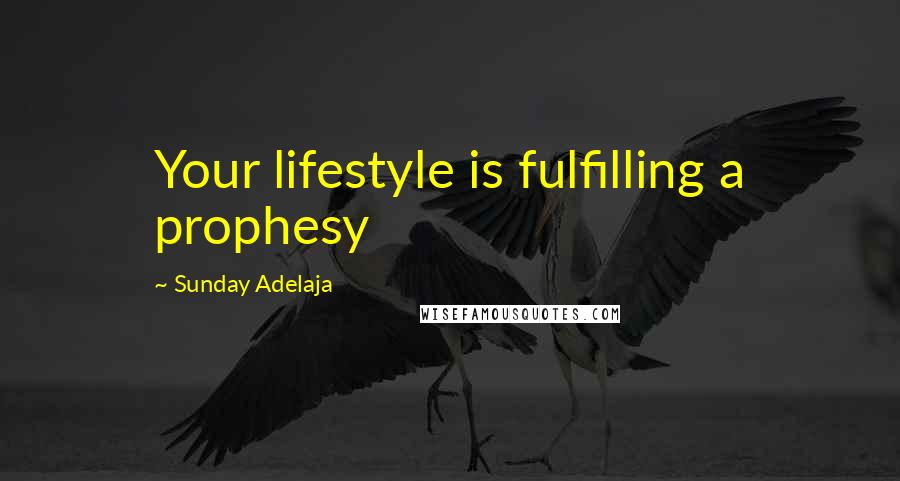Sunday Adelaja Quotes: Your lifestyle is fulfilling a prophesy