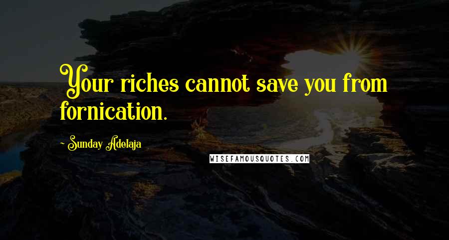 Sunday Adelaja Quotes: Your riches cannot save you from fornication.