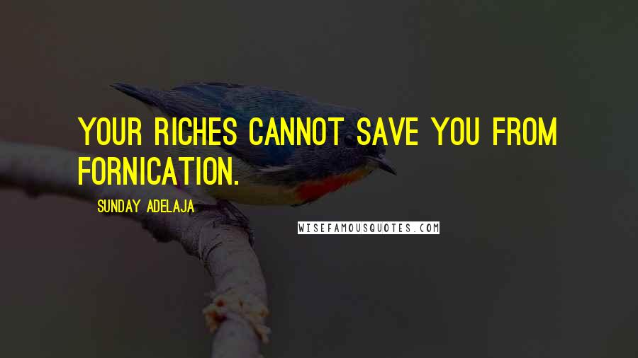 Sunday Adelaja Quotes: Your riches cannot save you from fornication.