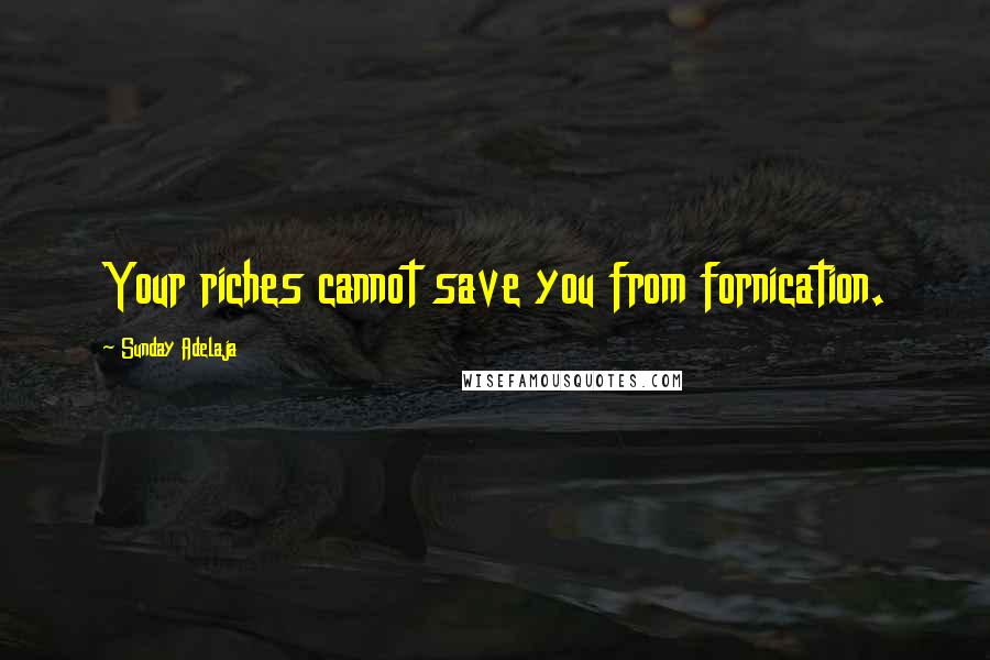 Sunday Adelaja Quotes: Your riches cannot save you from fornication.