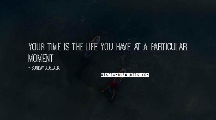 Sunday Adelaja Quotes: Your time is the life you have at a particular moment