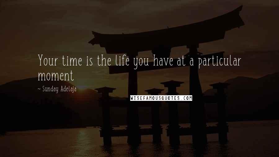 Sunday Adelaja Quotes: Your time is the life you have at a particular moment