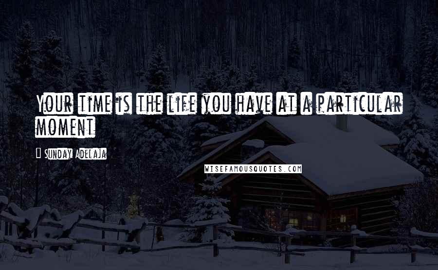 Sunday Adelaja Quotes: Your time is the life you have at a particular moment