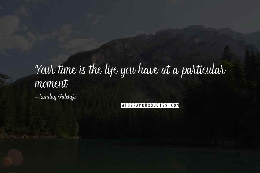 Sunday Adelaja Quotes: Your time is the life you have at a particular moment