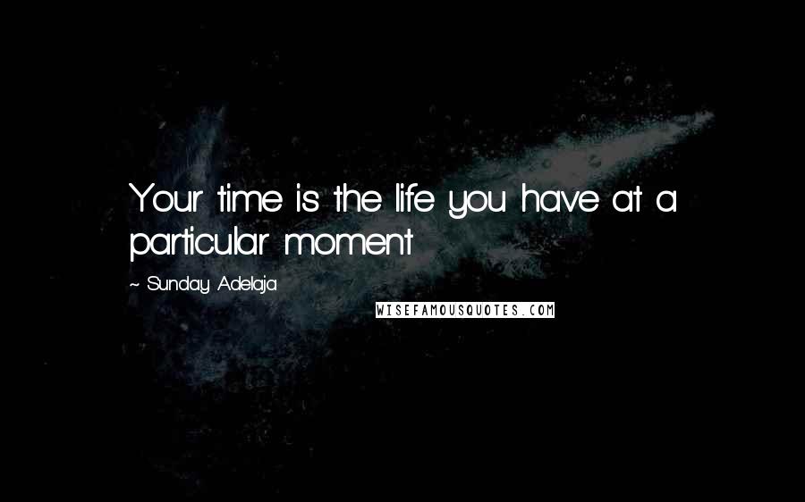 Sunday Adelaja Quotes: Your time is the life you have at a particular moment