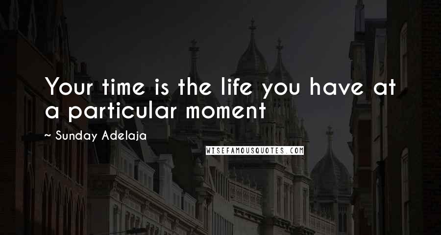 Sunday Adelaja Quotes: Your time is the life you have at a particular moment