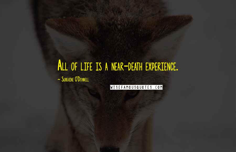 Sunshine O'Donnell Quotes: All of life is a near-death experience.