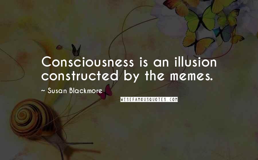 Susan Blackmore Quotes: Consciousness is an illusion constructed by the memes.