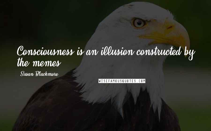 Susan Blackmore Quotes: Consciousness is an illusion constructed by the memes.