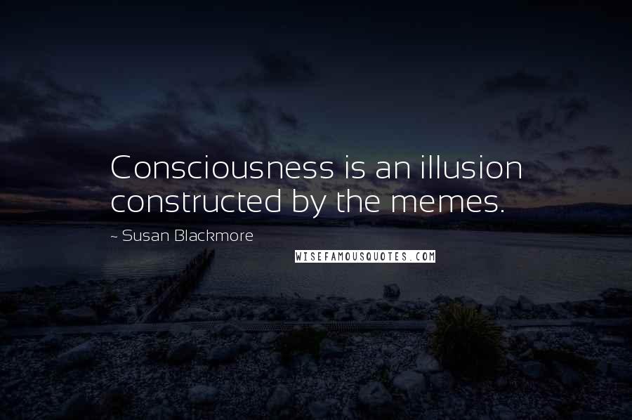 Susan Blackmore Quotes: Consciousness is an illusion constructed by the memes.