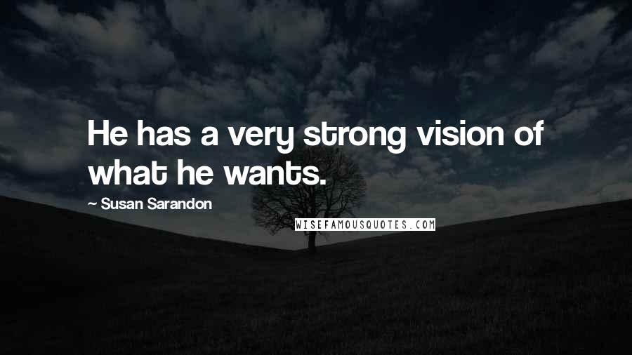 Susan Sarandon Quotes: He has a very strong vision of what he wants.