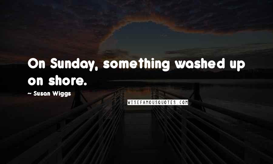 Susan Wiggs Quotes: On Sunday, something washed up on shore.