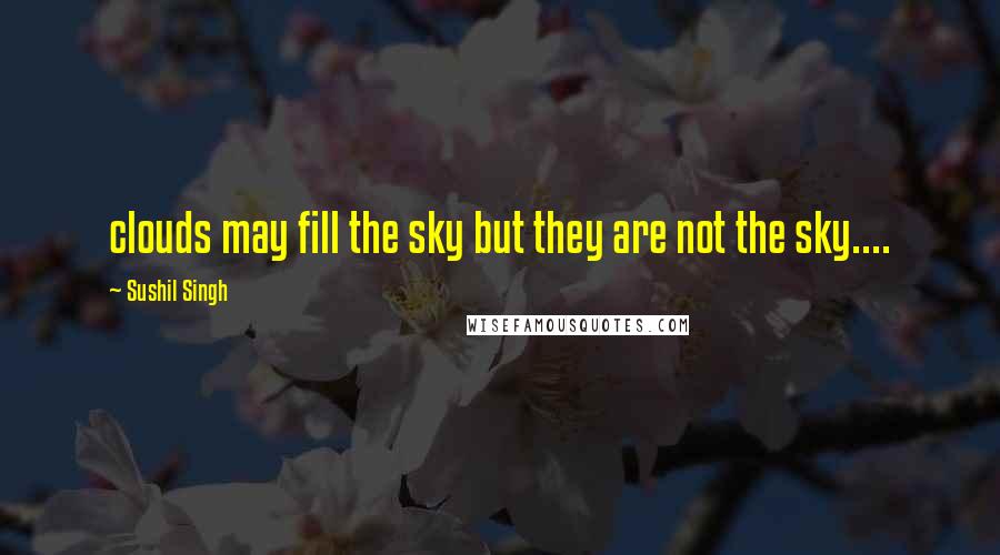 Sushil Singh Quotes: clouds may fill the sky but they are not the sky....