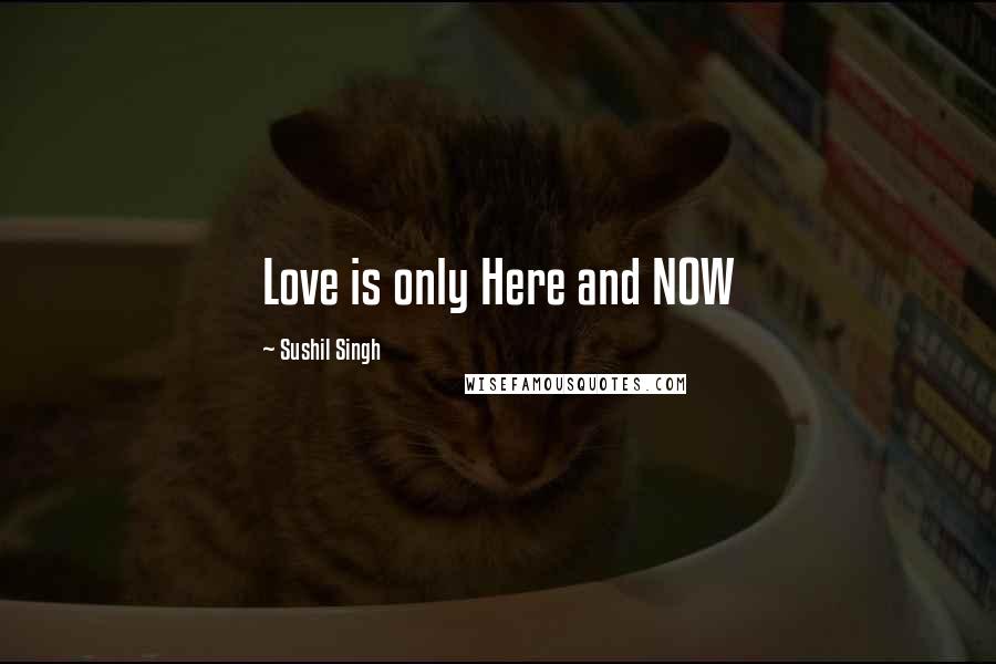 Sushil Singh Quotes: Love is only Here and NOW
