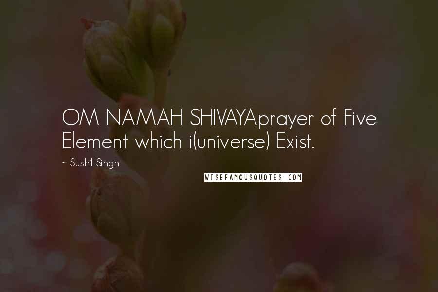 Sushil Singh Quotes: OM NAMAH SHIVAYAprayer of Five Element which i(universe) Exist.