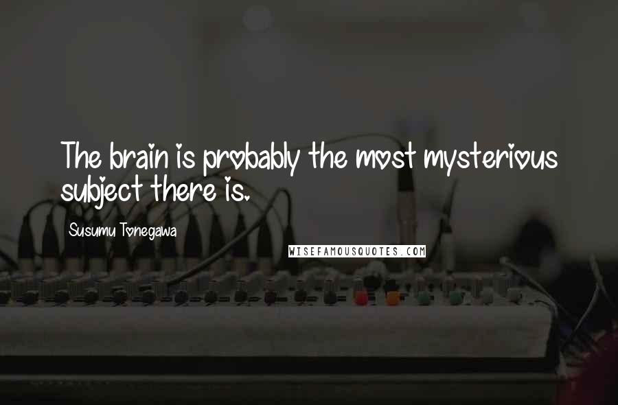 Susumu Tonegawa Quotes: The brain is probably the most mysterious subject there is.