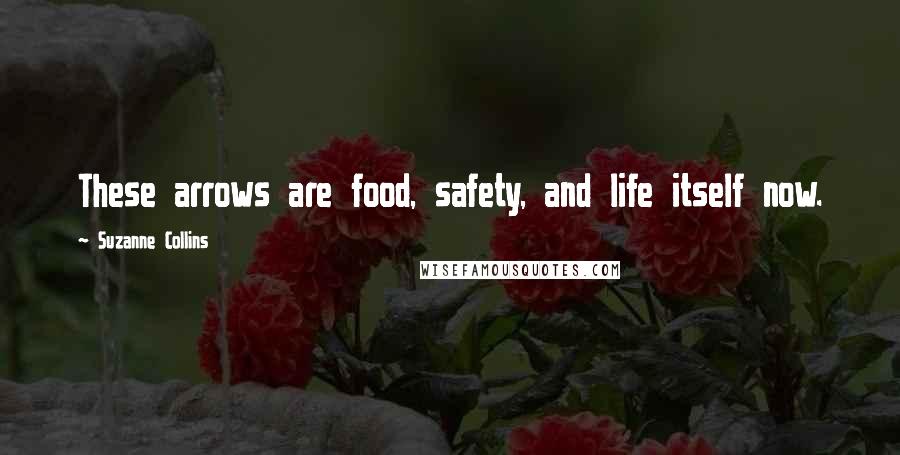 Suzanne Collins Quotes: These arrows are food, safety, and life itself now.