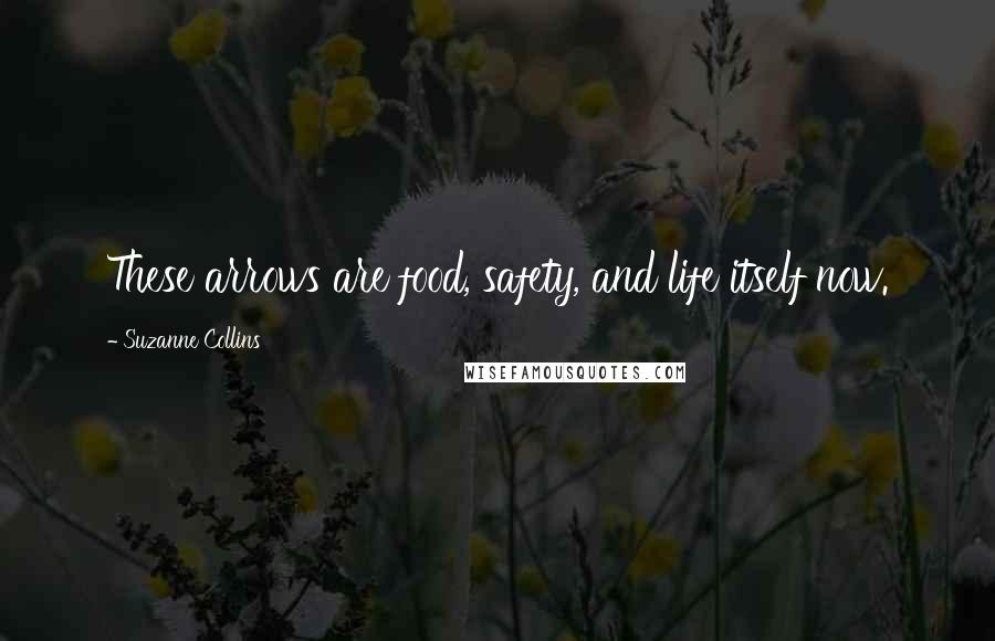 Suzanne Collins Quotes: These arrows are food, safety, and life itself now.