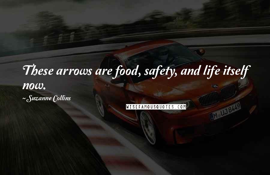 Suzanne Collins Quotes: These arrows are food, safety, and life itself now.