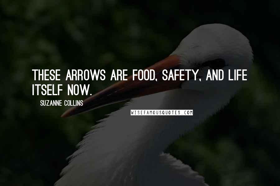Suzanne Collins Quotes: These arrows are food, safety, and life itself now.