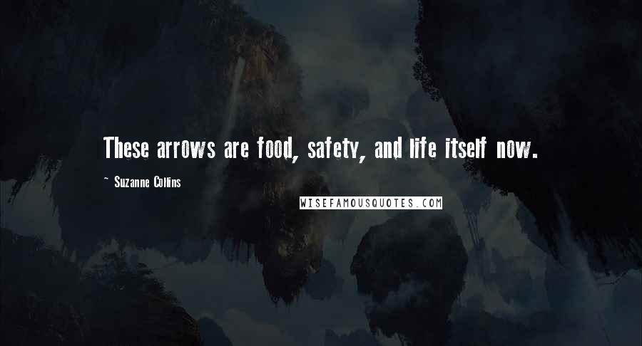 Suzanne Collins Quotes: These arrows are food, safety, and life itself now.