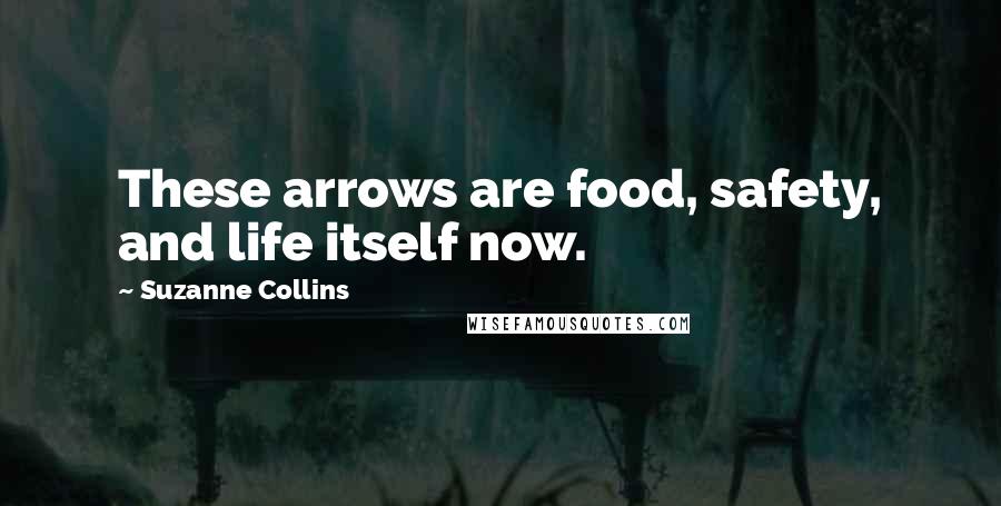 Suzanne Collins Quotes: These arrows are food, safety, and life itself now.