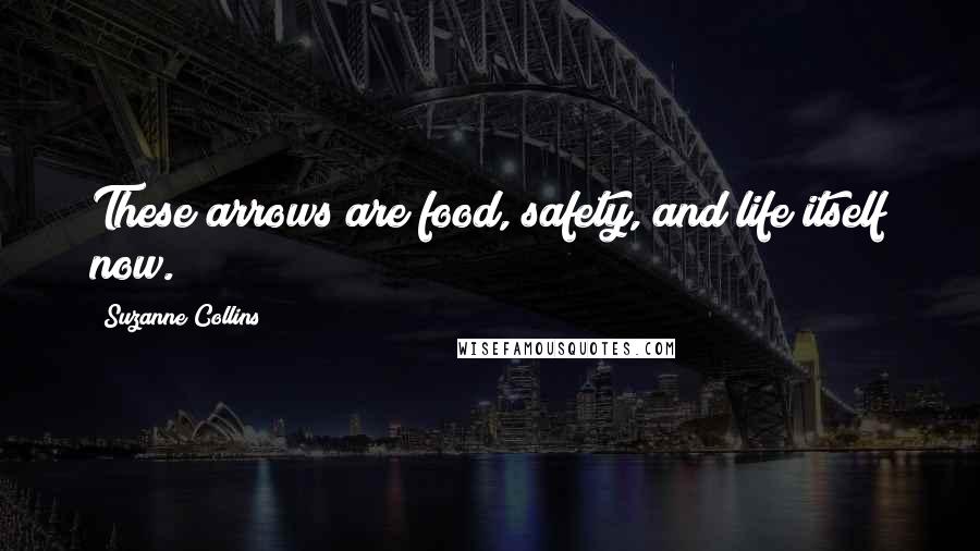 Suzanne Collins Quotes: These arrows are food, safety, and life itself now.