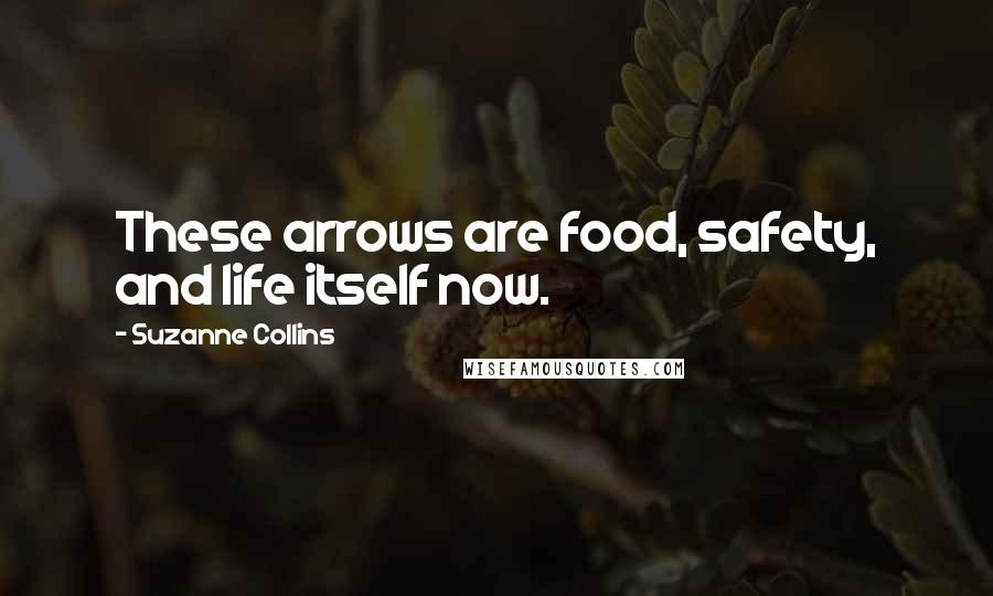 Suzanne Collins Quotes: These arrows are food, safety, and life itself now.