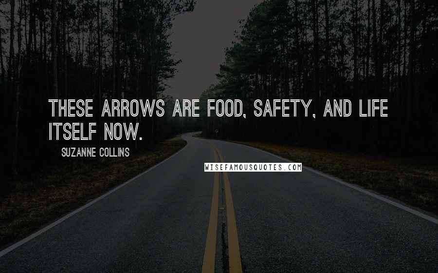 Suzanne Collins Quotes: These arrows are food, safety, and life itself now.