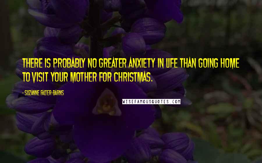 Suzanne Falter-Barns Quotes: There is probably no greater anxiety in life than going home to visit your mother for Christmas.