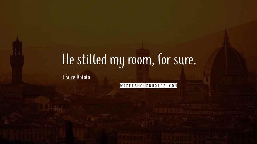 Suze Rotolo Quotes: He stilled my room, for sure.
