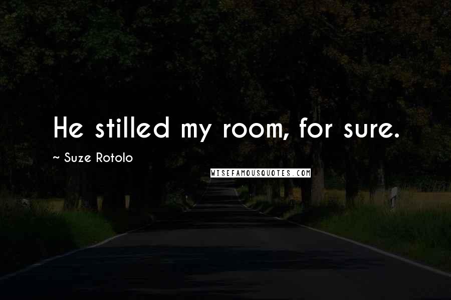 Suze Rotolo Quotes: He stilled my room, for sure.