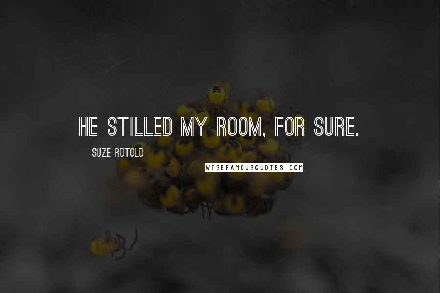 Suze Rotolo Quotes: He stilled my room, for sure.