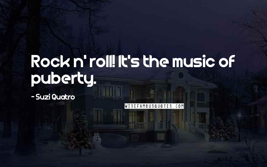 Suzi Quatro Quotes: Rock n' roll! It's the music of puberty.