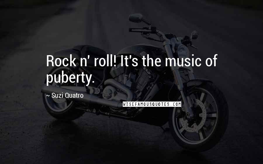 Suzi Quatro Quotes: Rock n' roll! It's the music of puberty.