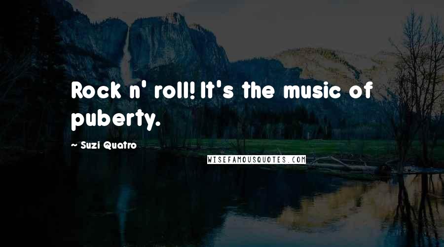 Suzi Quatro Quotes: Rock n' roll! It's the music of puberty.
