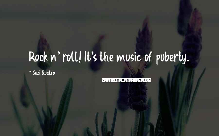 Suzi Quatro Quotes: Rock n' roll! It's the music of puberty.