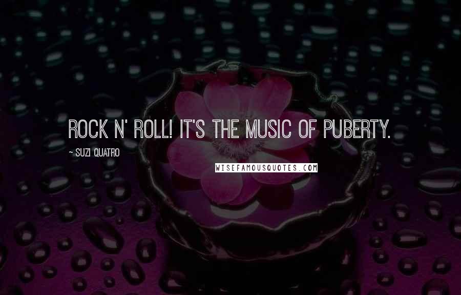 Suzi Quatro Quotes: Rock n' roll! It's the music of puberty.