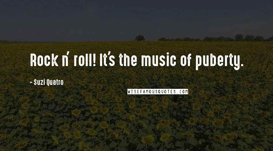 Suzi Quatro Quotes: Rock n' roll! It's the music of puberty.