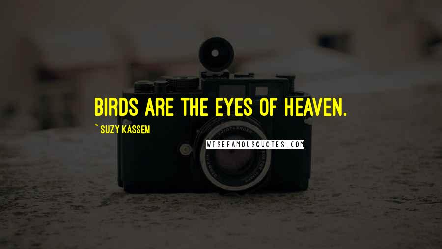 Suzy Kassem Quotes: Birds are the eyes of Heaven.