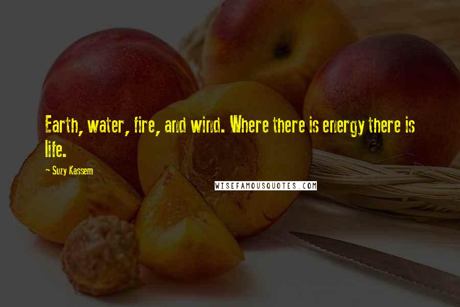 Suzy Kassem Quotes: Earth, water, fire, and wind. Where there is energy there is life.