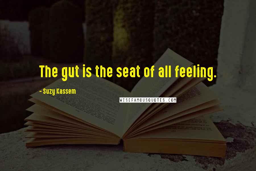 Suzy Kassem Quotes: The gut is the seat of all feeling.